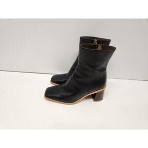 Alohas West Black Vintage Square Toe US sz 6 Euro 36 Boots Made in Spain